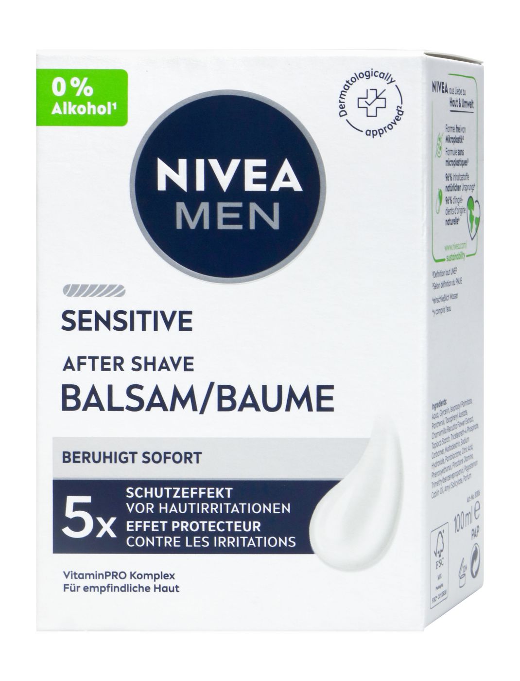 Nivea Men After Shave Balsam Sensitiv, 100 ml