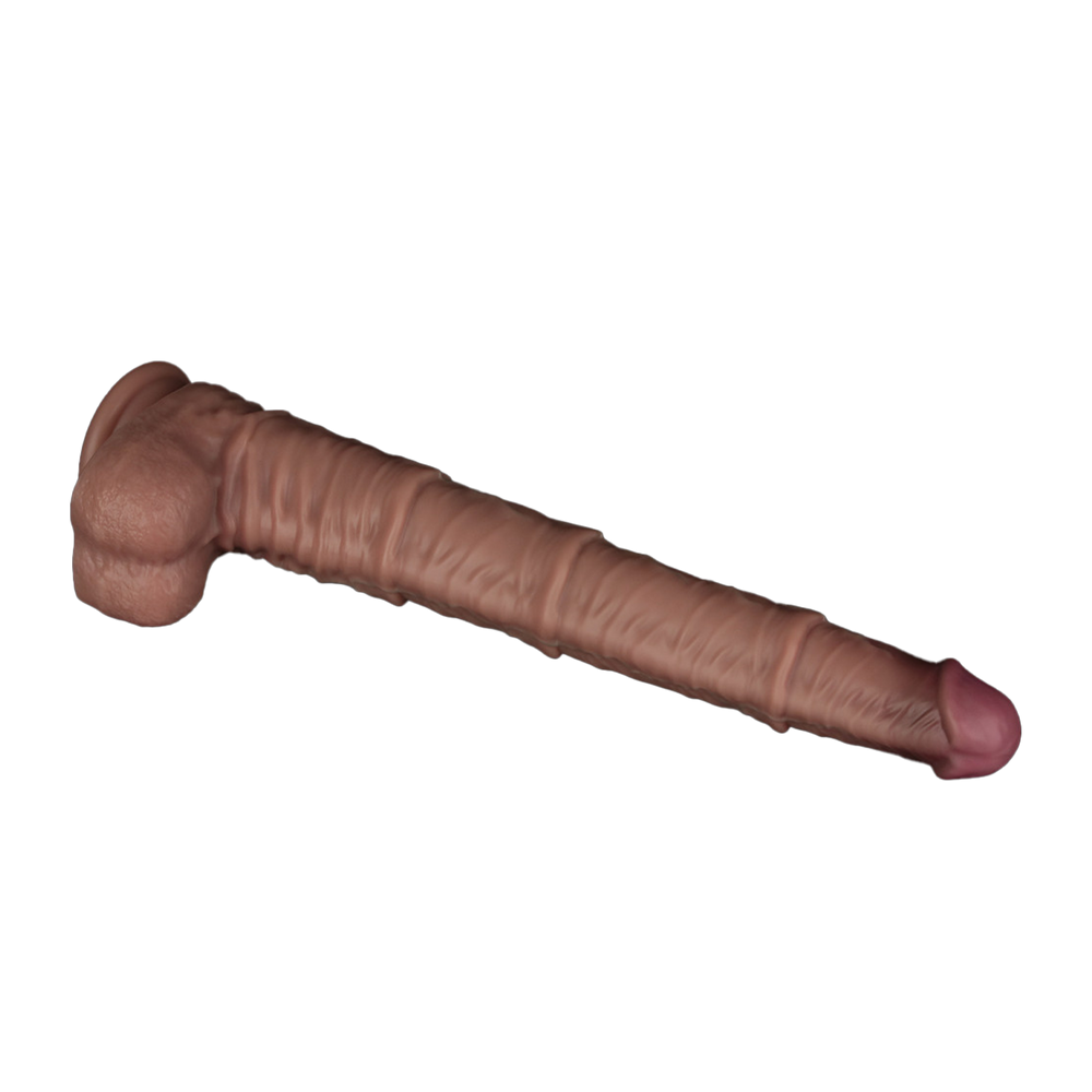 7: LoveToy - Nature Cock - 16" Dual Layered Bendable Cock XXL -Nude