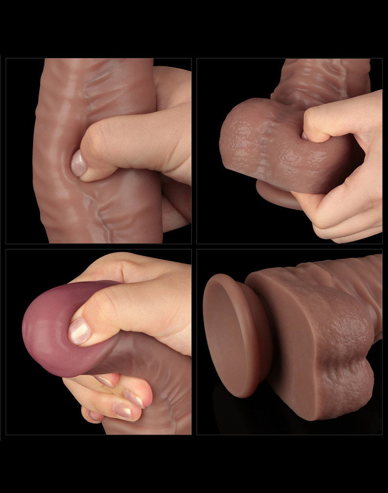 8: LoveToy - Nature Cock - 16" Dual Layered Bendable Cock XXL -Nude