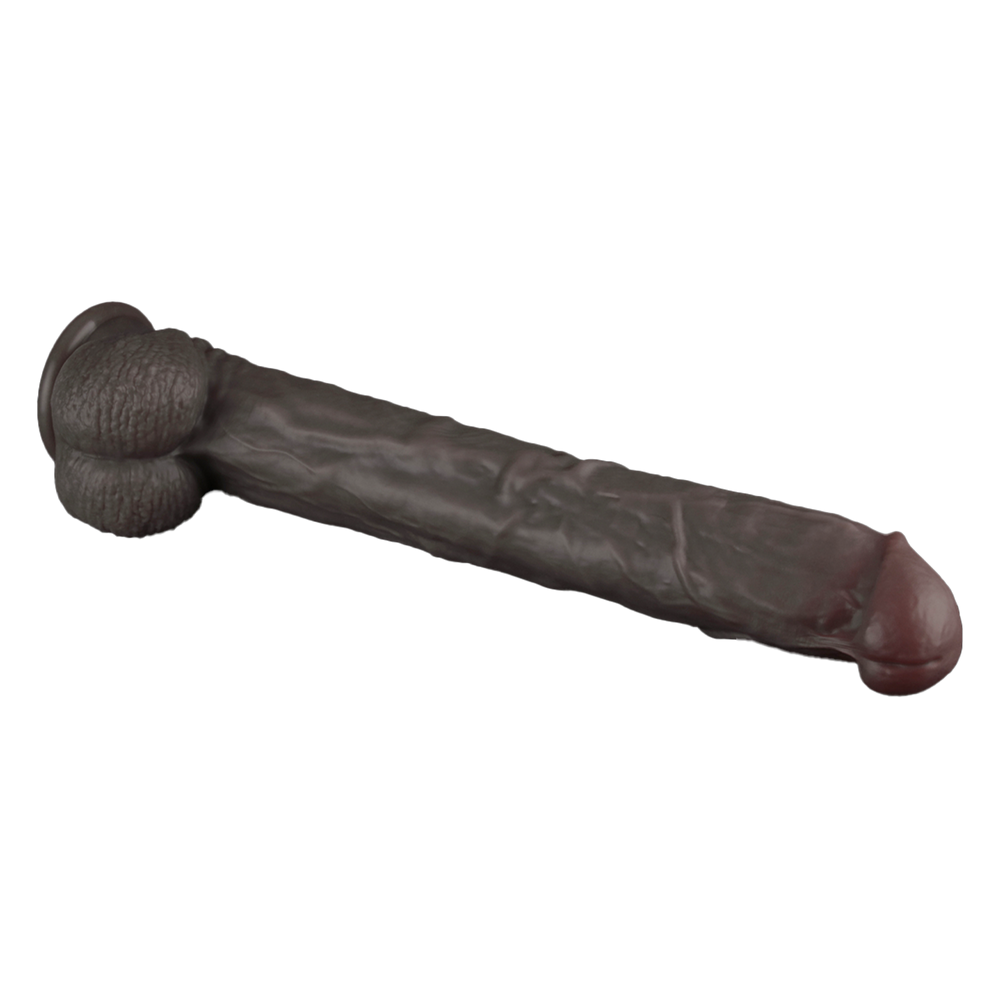7: LoveToy - Nature Cock - 14,5" Dual Layered Bendable Cock XXL - Schwarz