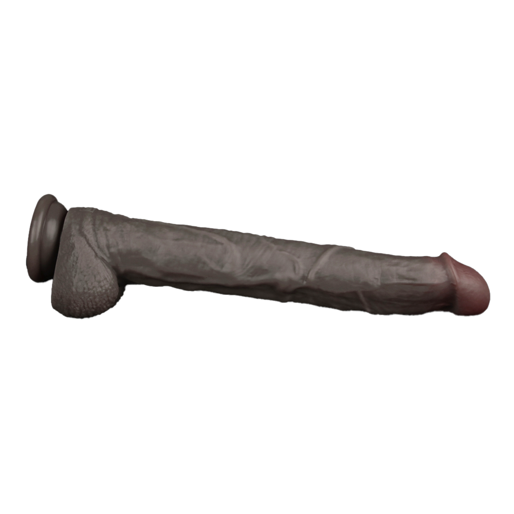 8: LoveToy - Nature Cock - 14,5" Dual Layered Bendable Cock XXL - Schwarz
