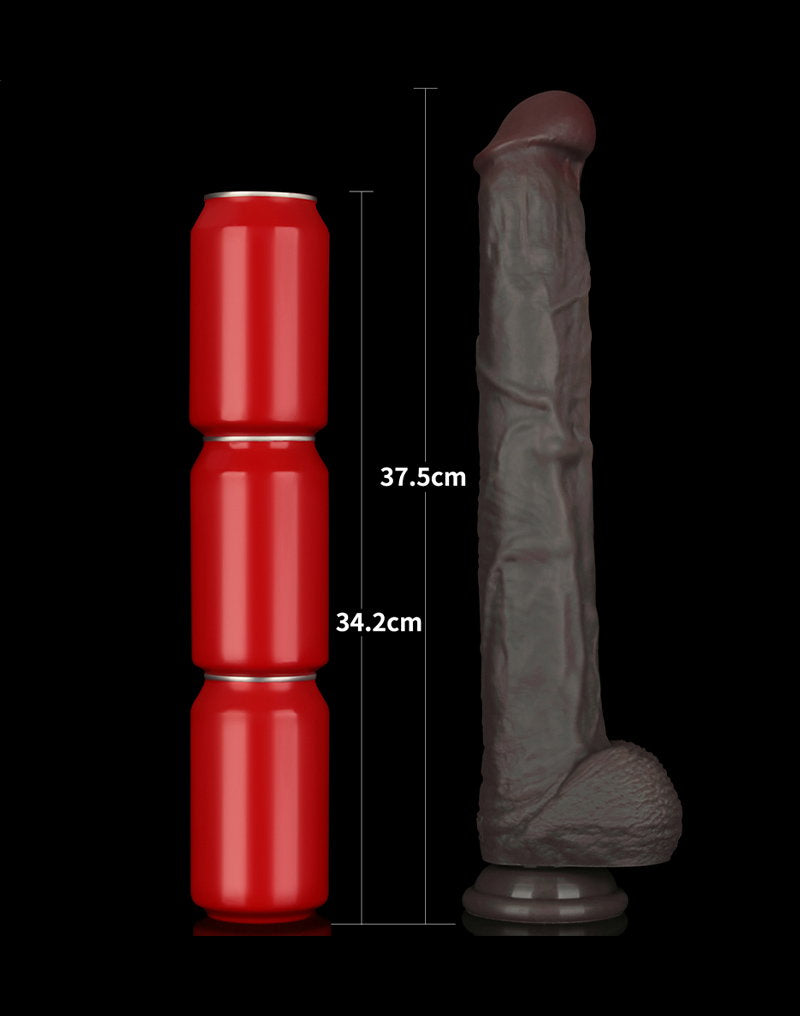 11: LoveToy - Nature Cock - 14,5" Dual Layered Bendable Cock XXL - Schwarz