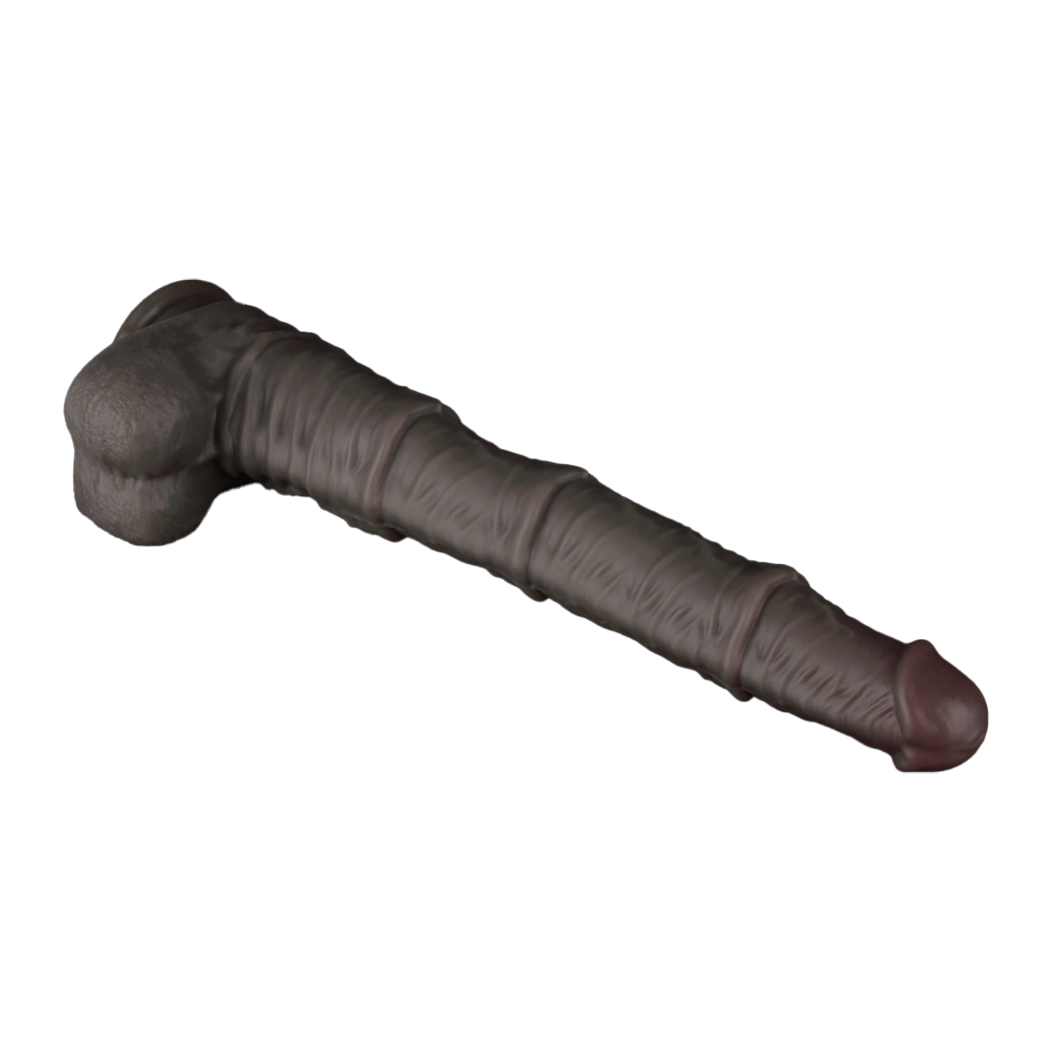 7: LoveToy - Nature Cock - 16" Dual Layered Bendable Cock XXL - Schwarz