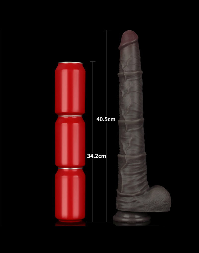 11: LoveToy - Nature Cock - 16" Dual Layered Bendable Cock XXL - Schwarz