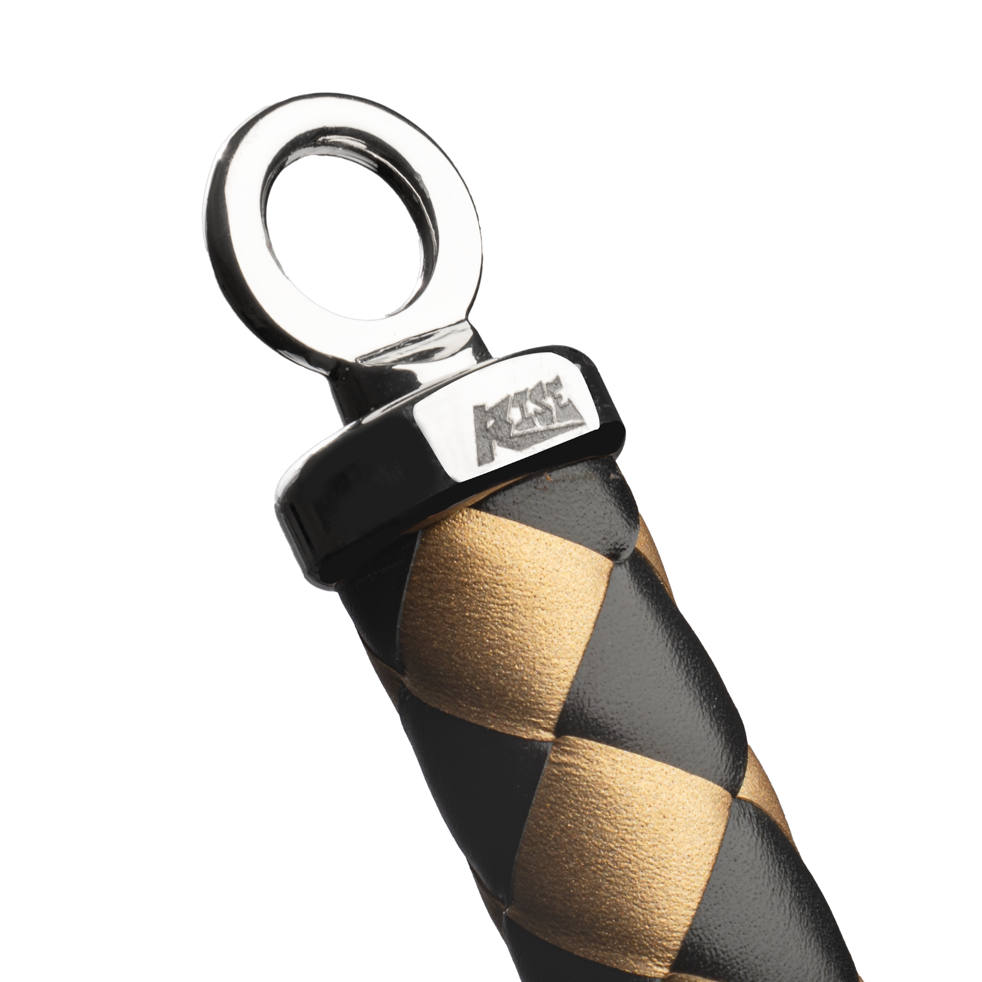 RISE – Dicke Cat O. Nine Peitsche – Schwarz/Gold