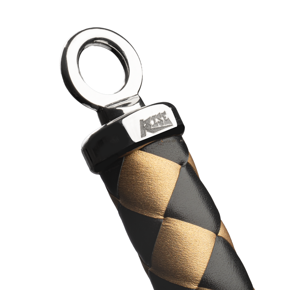 RISE – Dicke Cat O. Nine Peitsche – Schwarz/Gold