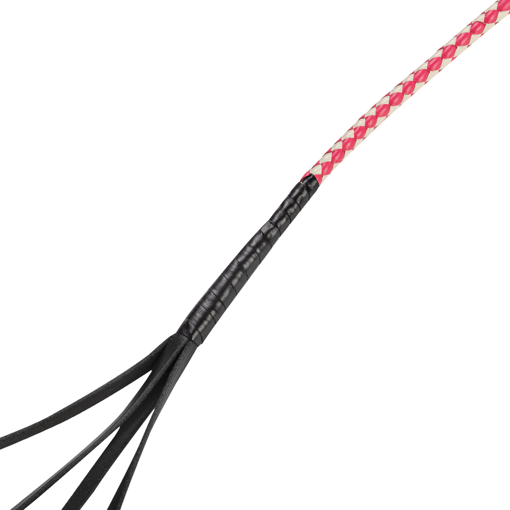 RISE - 120cm Bull Whip - Pink/White