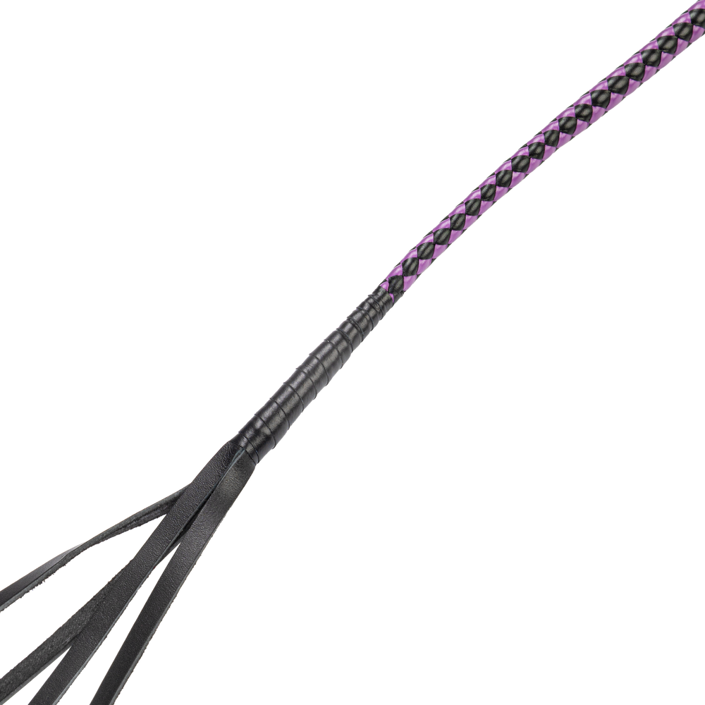 4: RISE – 90 cm Bullenpeitsche – Schwarz/Lila