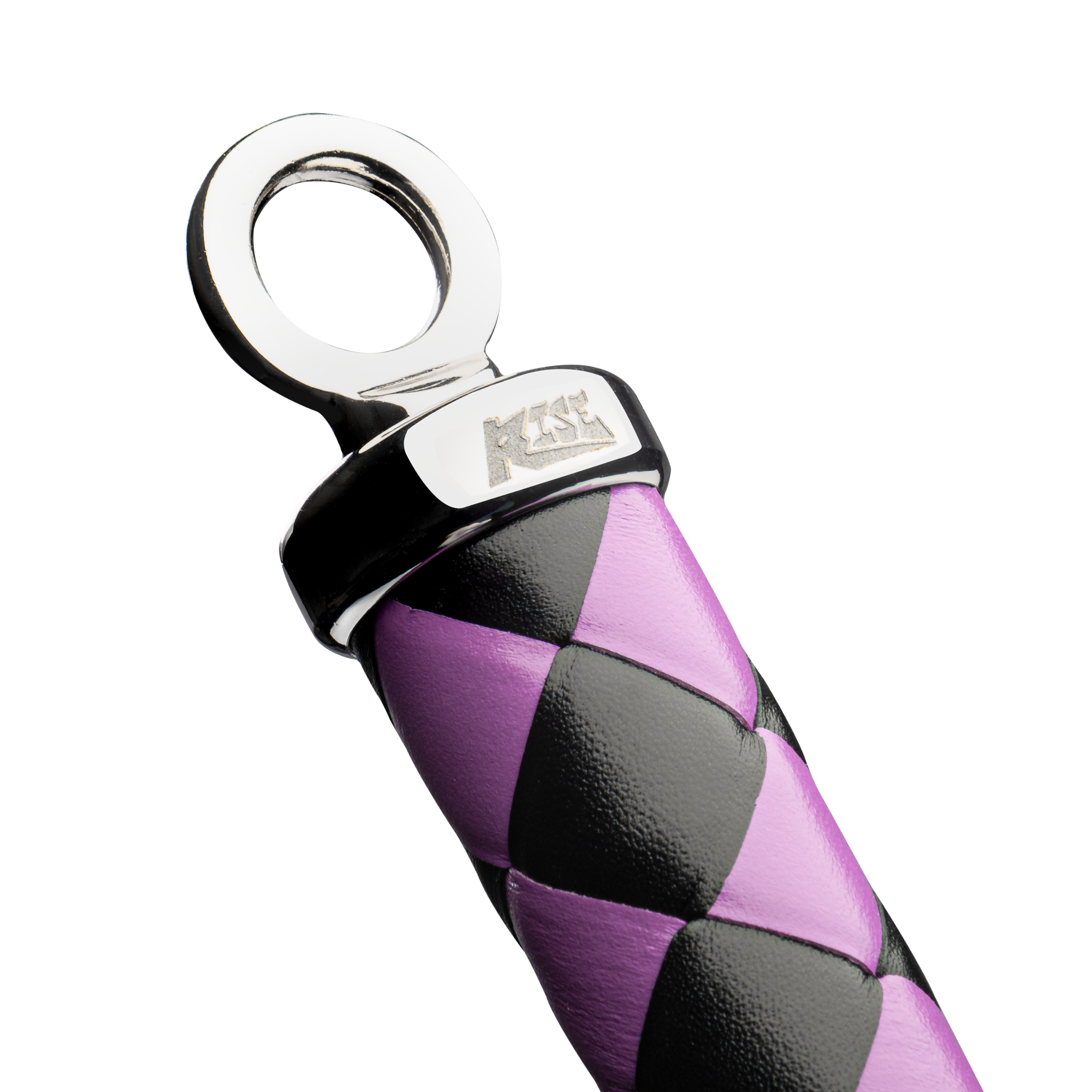 5: RISE – 90 cm Bullenpeitsche – Schwarz/Lila
