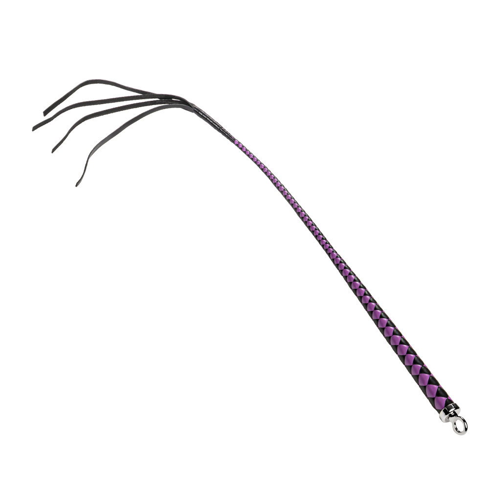 6: RISE – 90 cm Bullenpeitsche – Schwarz/Lila