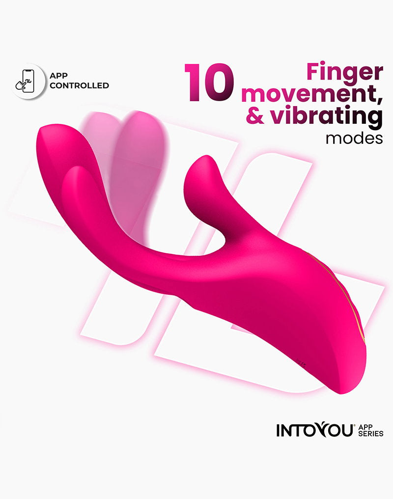 3: IY - Derek - Vibe mit Fingerbewegung, 3 Motoren, App-gesteuert- Pink