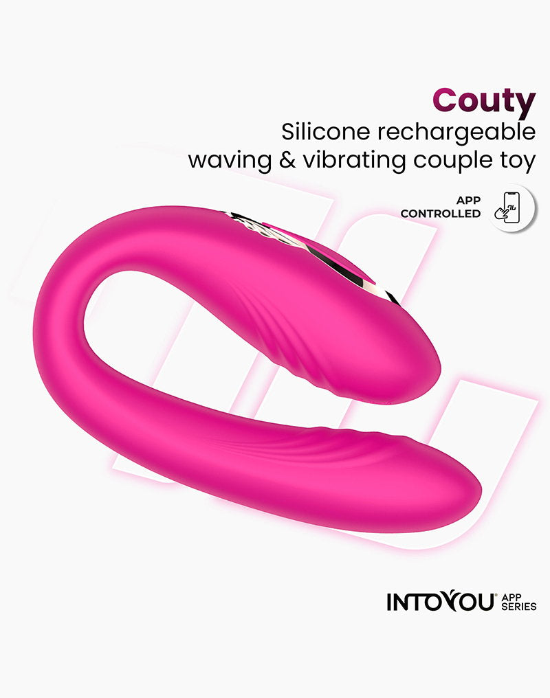 9: IY - Couty - Pärchenspielzeug 360° Oszillation, App-gesteuert - Pink