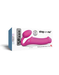 2: Strap-On-Me – Biegsamer Strap-On-Vibrator mit Fernbedienung Größe XL – Fuchsia