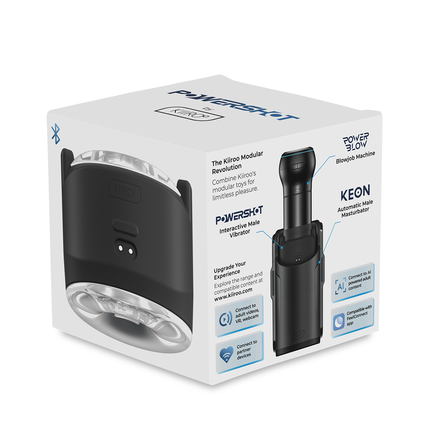 2: KIIROO – Powershot – Interaktiver Männervibrator – Schwarz