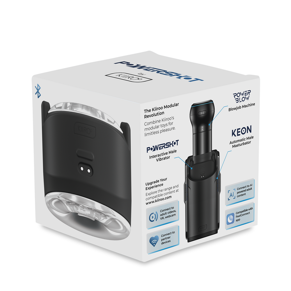 2: KIIROO – Powershot – Interaktiver Männervibrator – Schwarz