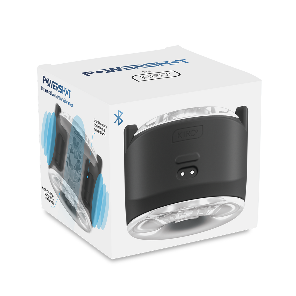 9: KIIROO – Powershot – Interaktiver Männervibrator – Schwarz