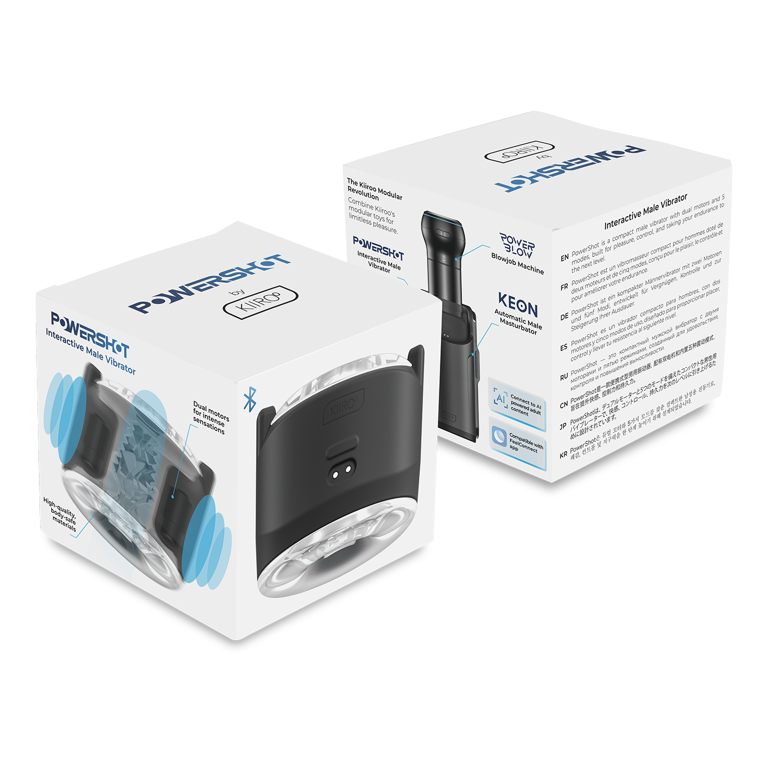 10: KIIROO – Powershot – Interaktiver Männervibrator – Schwarz