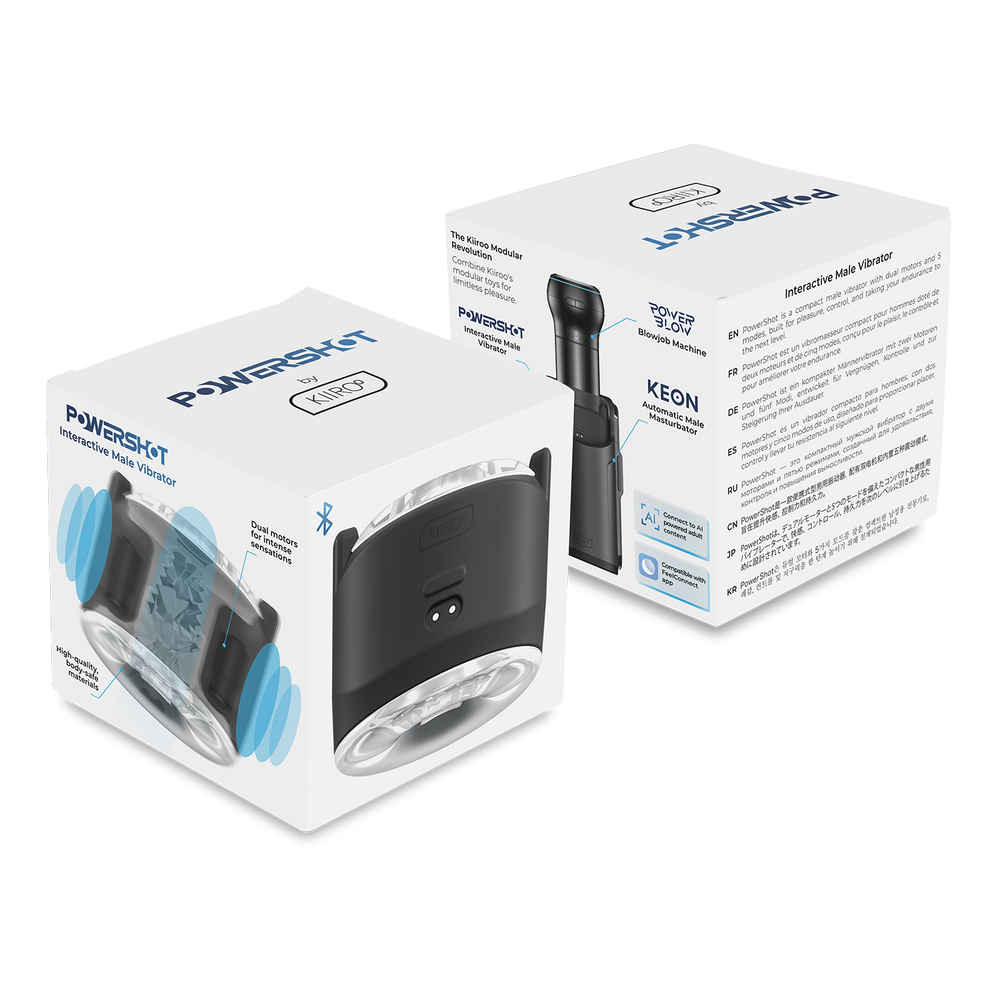 10: KIIROO – Powershot – Interaktiver Männervibrator – Schwarz