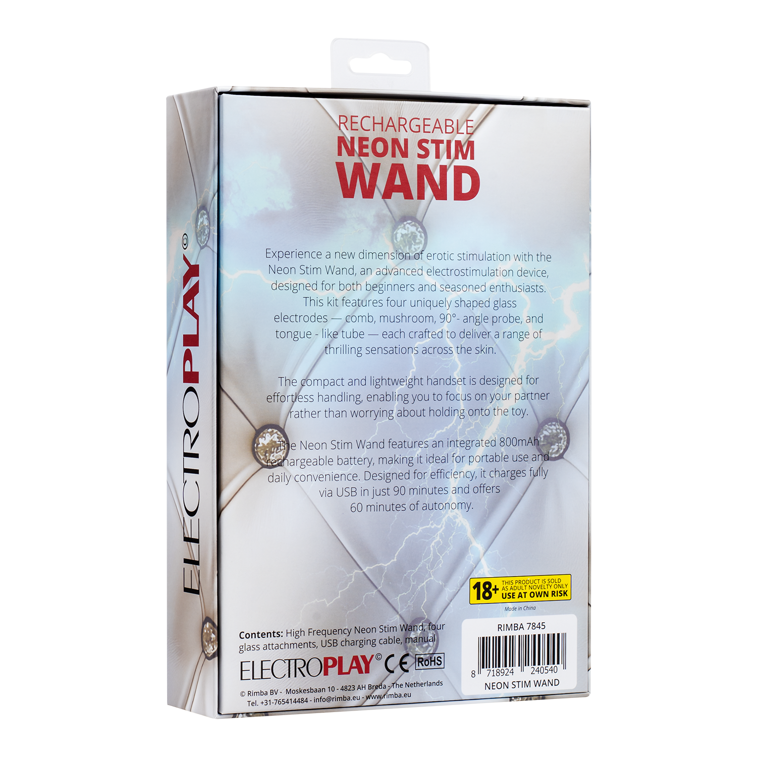 RIMBA Electroplay - Neon Stim Wand Wiederaufladbar