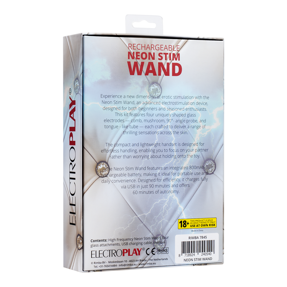 RIMBA Electroplay - Neon Stim Wand Wiederaufladbar