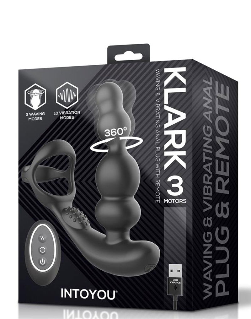 2: IY Klark - Waving & Vibrating Anal Plug mit Fernbedienung - Schwarz