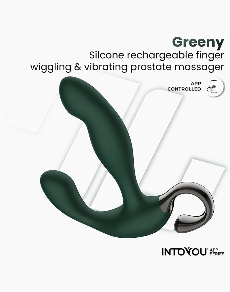 9: IY - Greeny - Prostata-Massagegerät mit Fingerwackeln, App-gesteuert - Grün