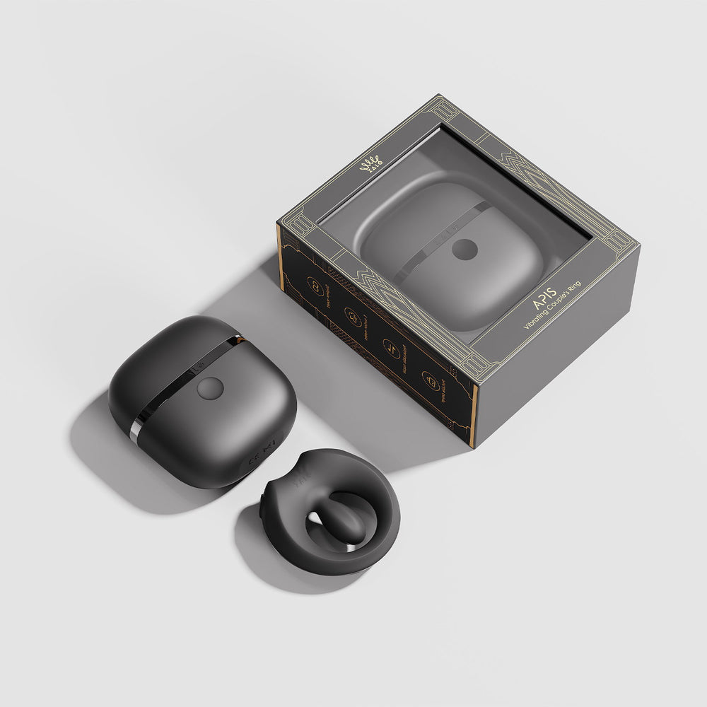 ZALO - Apis - Vibrationsring für Paare, App-gesteuert - Obsidian Schwarz