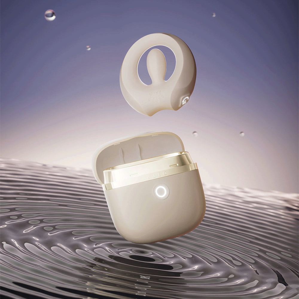 12: ZALO- Apis - Vibrationsring für Paare, App-gesteuert - Elfenbeinweiß