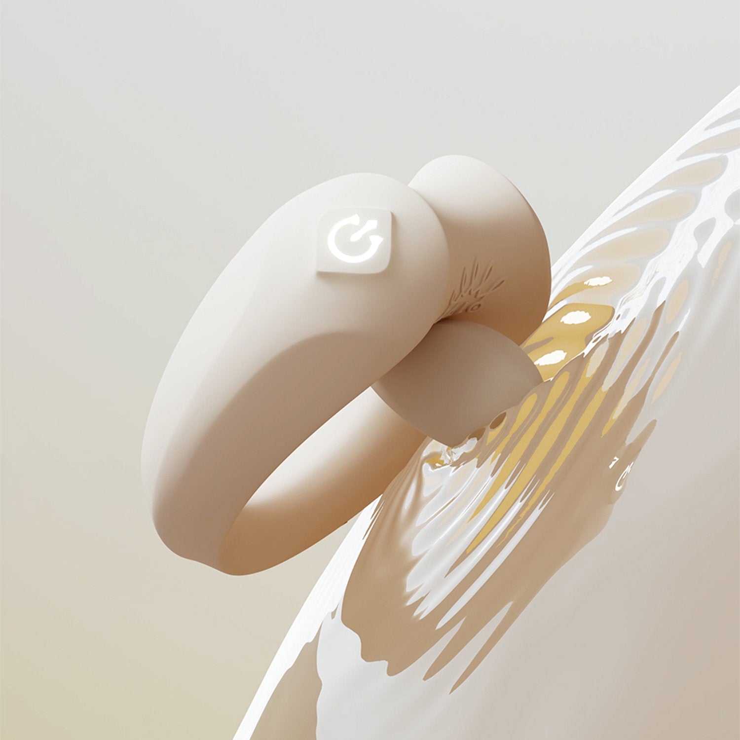 ZALO- Apis - Vibrationsring für Paare, App-gesteuert - Elfenbeinweiß