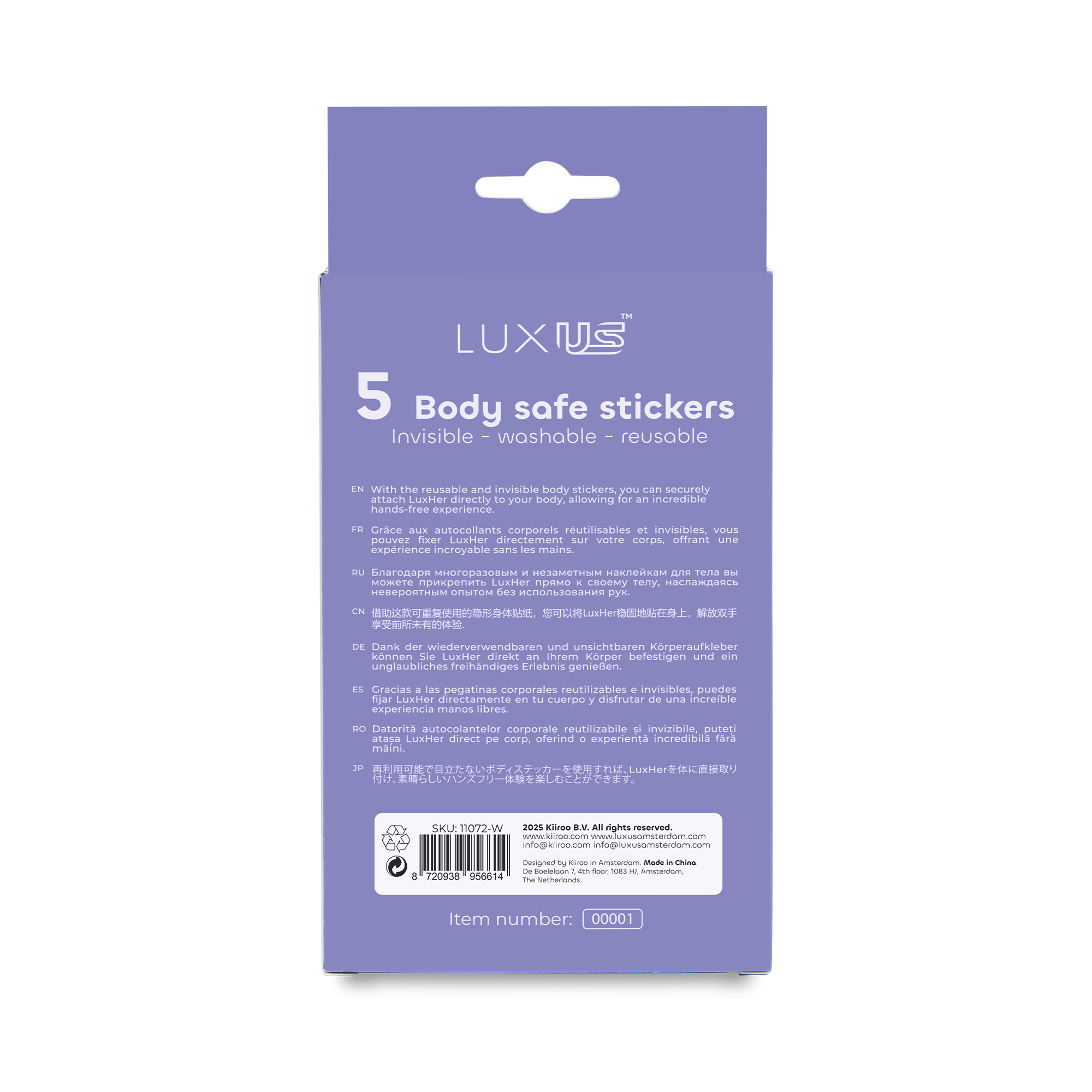 LUXUS – Selbstklebende Sticker – 5er-Set – Transparent
