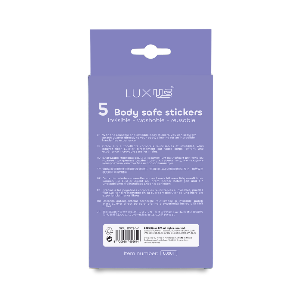 LUXUS – Selbstklebende Sticker – 5er-Set – Transparent