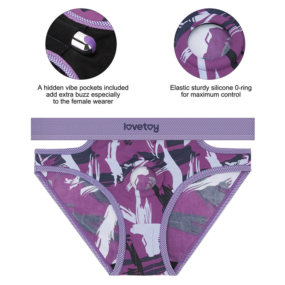13: LoveToy - Ingen - Violet Strap-on-Slip, Größe M/L, Lila