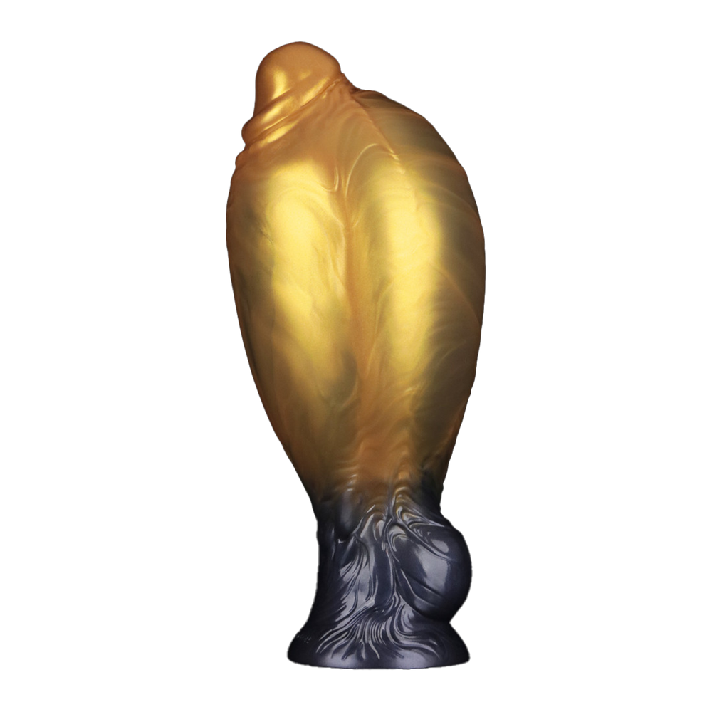LoveToy – Aufblasbarer Dildo mit doppelter Dichte, 7,5" / 19 cm, Gold/Schwarz