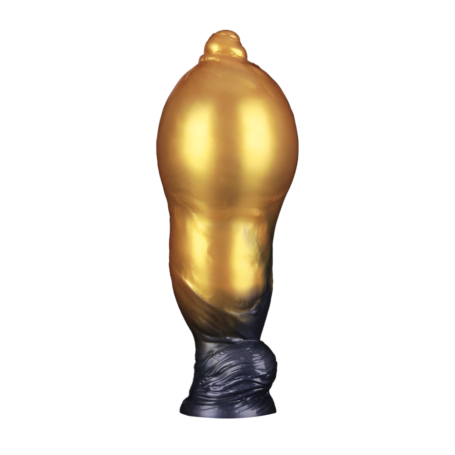 LoveToy – Aufblasbarer Dildo mit doppelter Dichte, 10"/ 25 cm, Gold/Schwarz