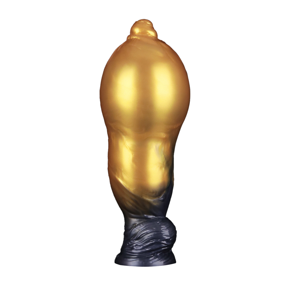 LoveToy – Aufblasbarer Dildo mit doppelter Dichte, 10"/ 25 cm, Gold/Schwarz