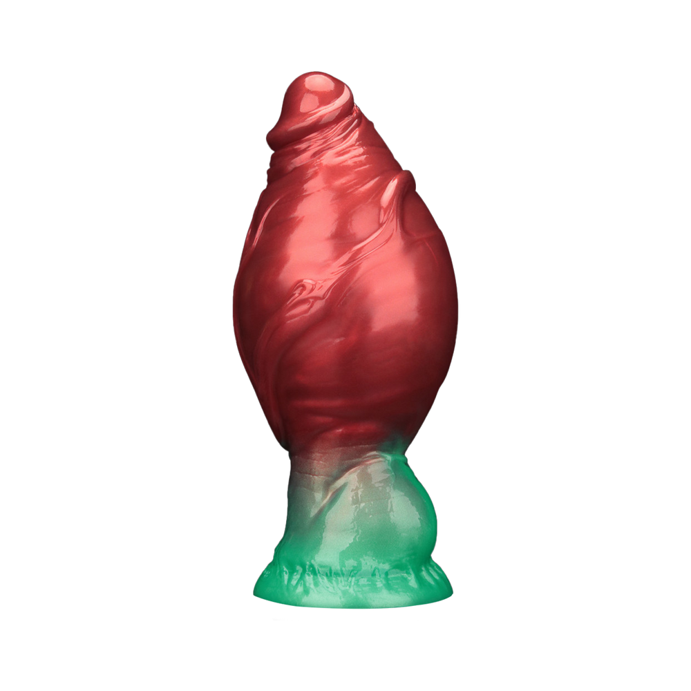 8: LoveToy – Aufblasbarer Dildo mit doppelter Dichte,  7,5" / 19 cm, Rot/Grün