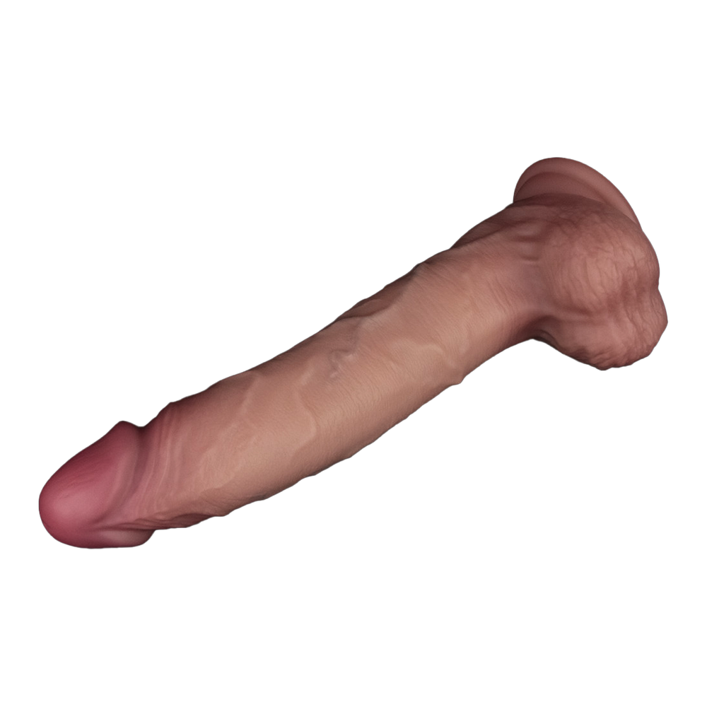 11: LoveToy – Vibrierender Gleitkörper Pro II mit Fernbedienung – 10" / 25 cm – Nude