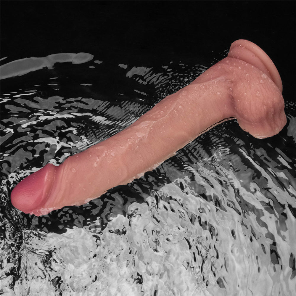 18: LoveToy – Vibrierender Gleitkörper Pro II mit Fernbedienung – 10" / 25 cm – Nude