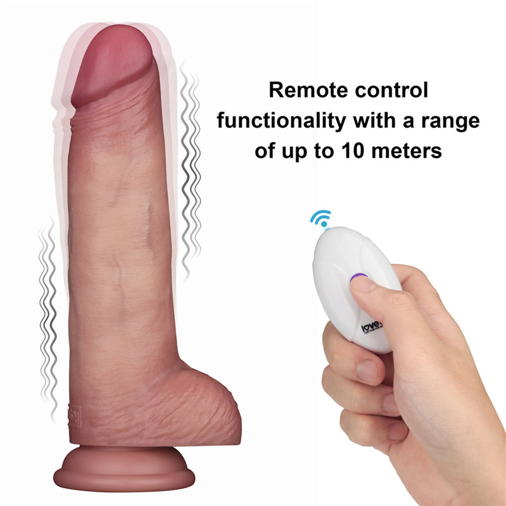 LoveToy – Vibrierender Gleitkörper Pro II mit Fernbedienung – 8,5" / 22 cm – Nude