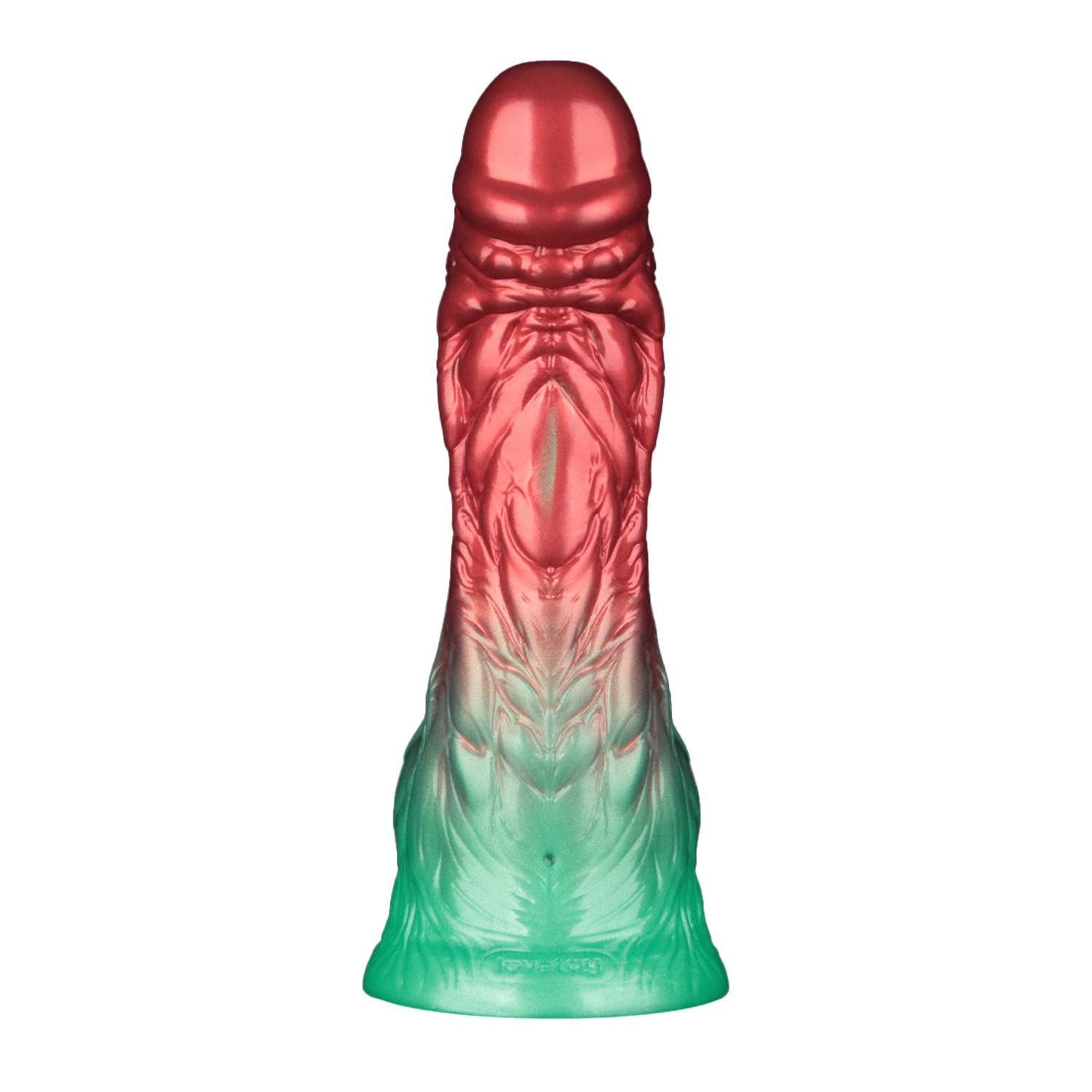 LoveToy – Aufblasbarer Dildo mit doppelter Dichte, 8"/ 20 cm, Rot/Grün