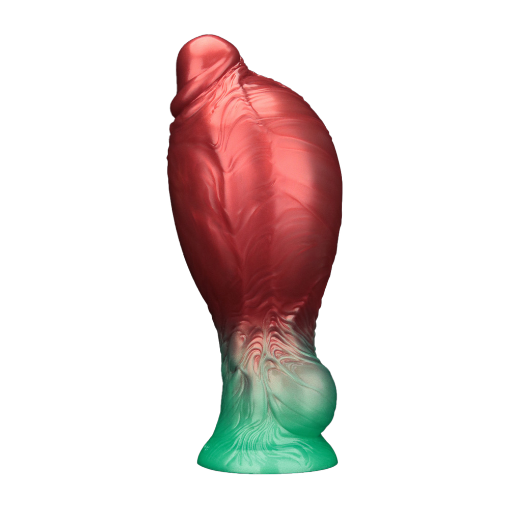 LoveToy – Aufblasbarer Dildo mit doppelter Dichte, 8"/ 20 cm, Rot/Grün
