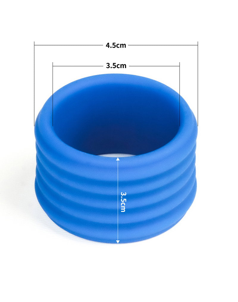 LoveToy – Pinnacle Pro – Deep Rib Grip Ring – Blau