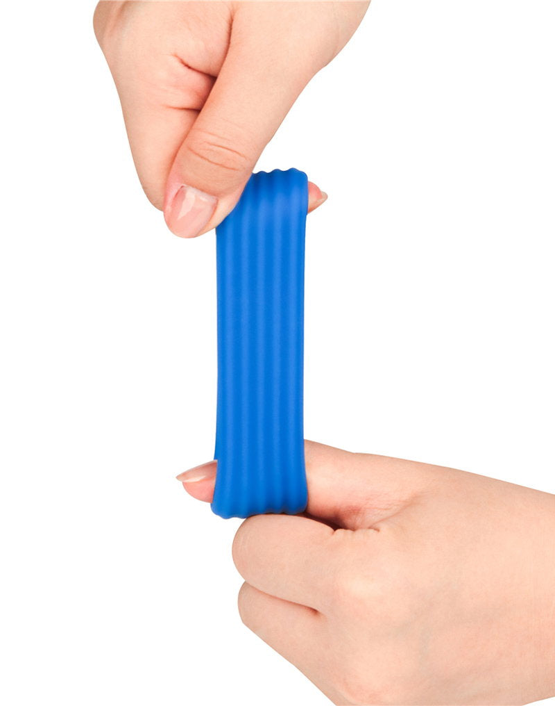 LoveToy – Pinnacle Pro – Deep Rib Grip Ring – Blau