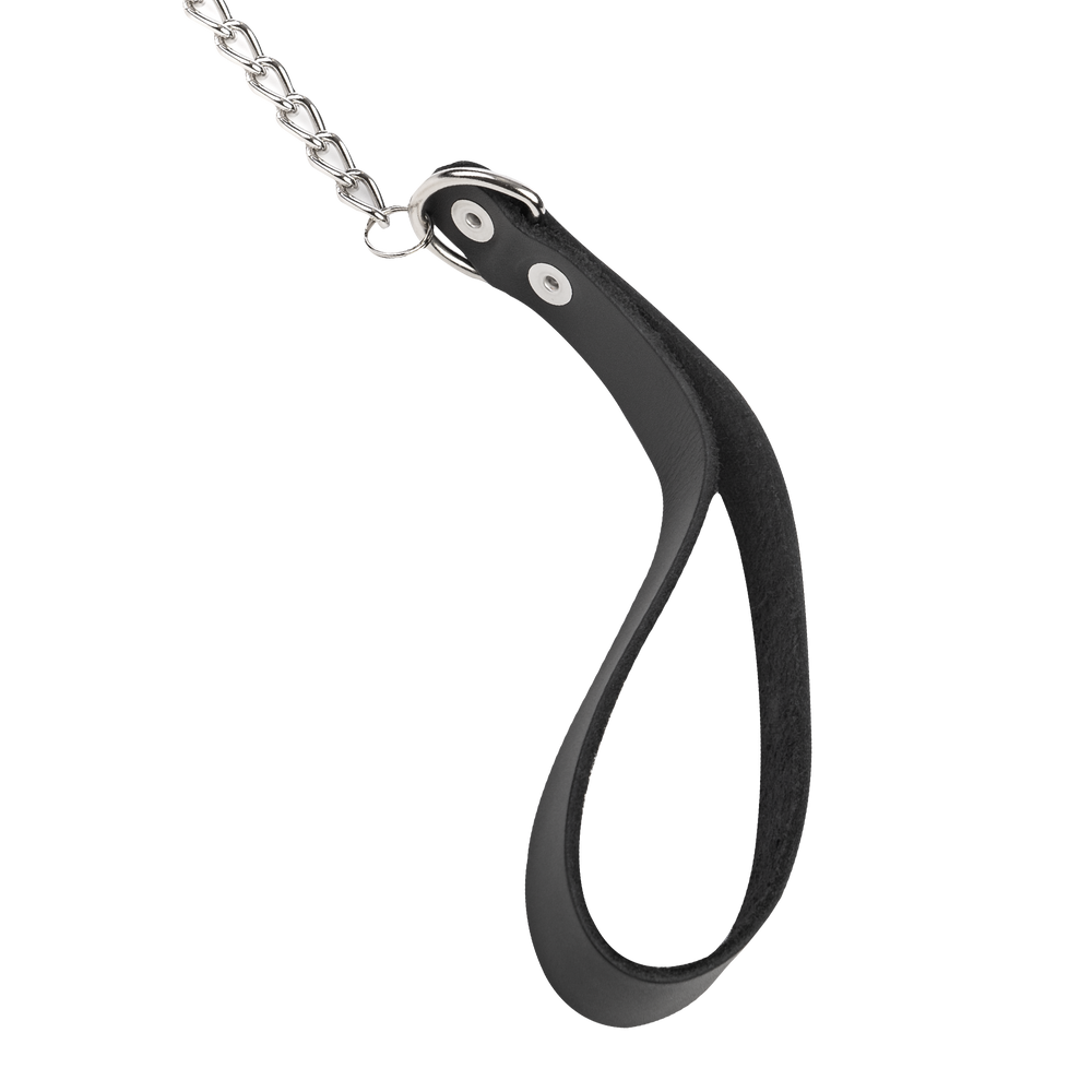 Rimba - Halsband mit Nieten und Hundenketten, verstellbar mit Schalle.