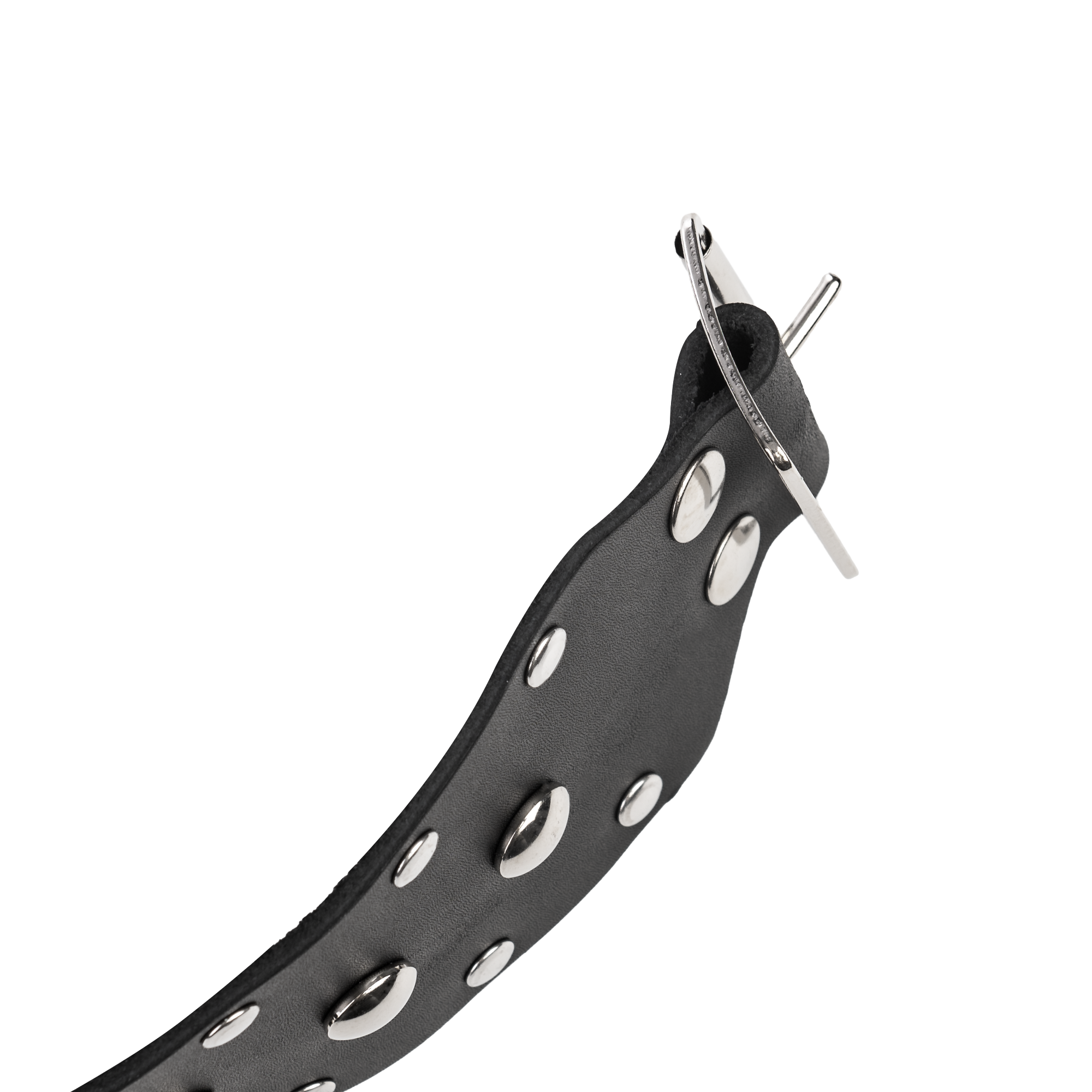 Rimba - Halsband mit Nieten und Hundenketten, verstellbar mit Schalle.