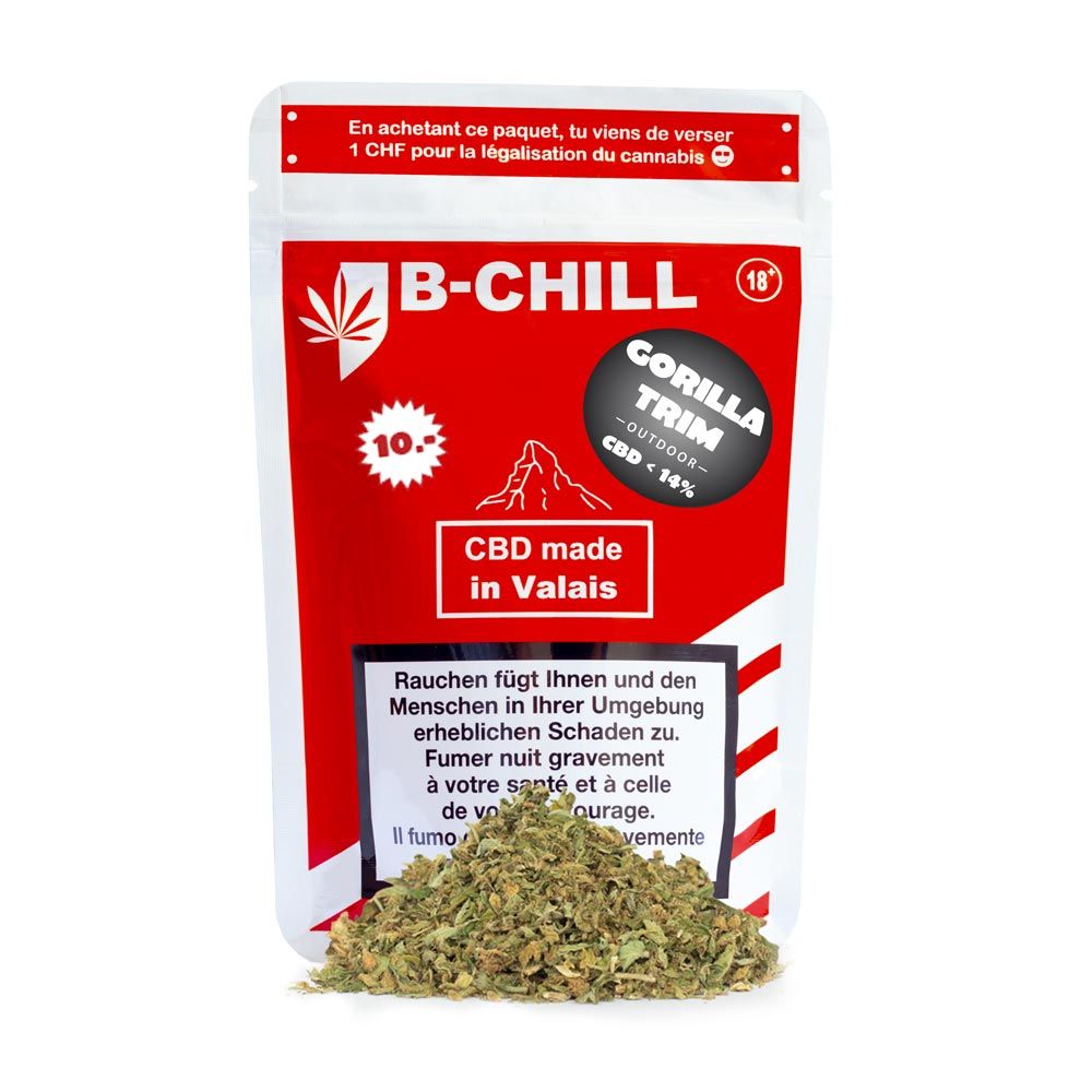 B-Chill CBD, Gorilla Trim, 10g 