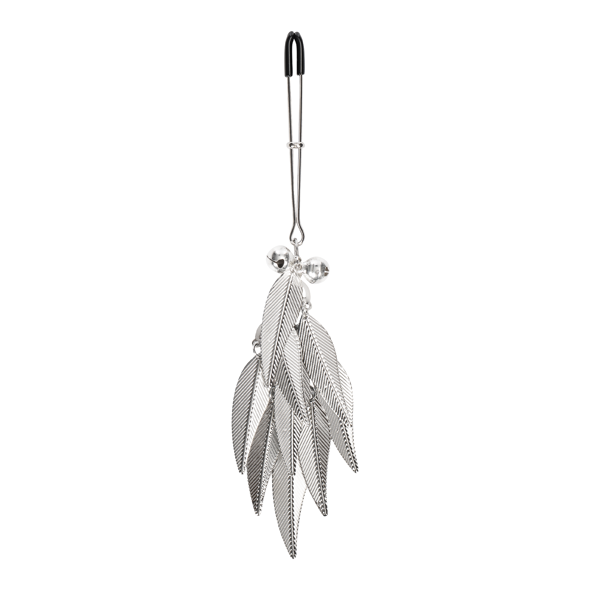 4: Rimba Bondage Play – Nippelklemmen mit Federn – Silber