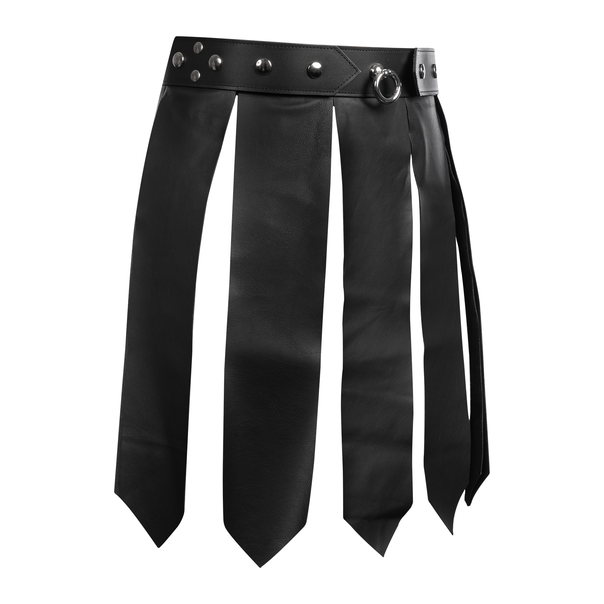6: Rimba Bondage Play – Lederrock für Männer – Schwarz