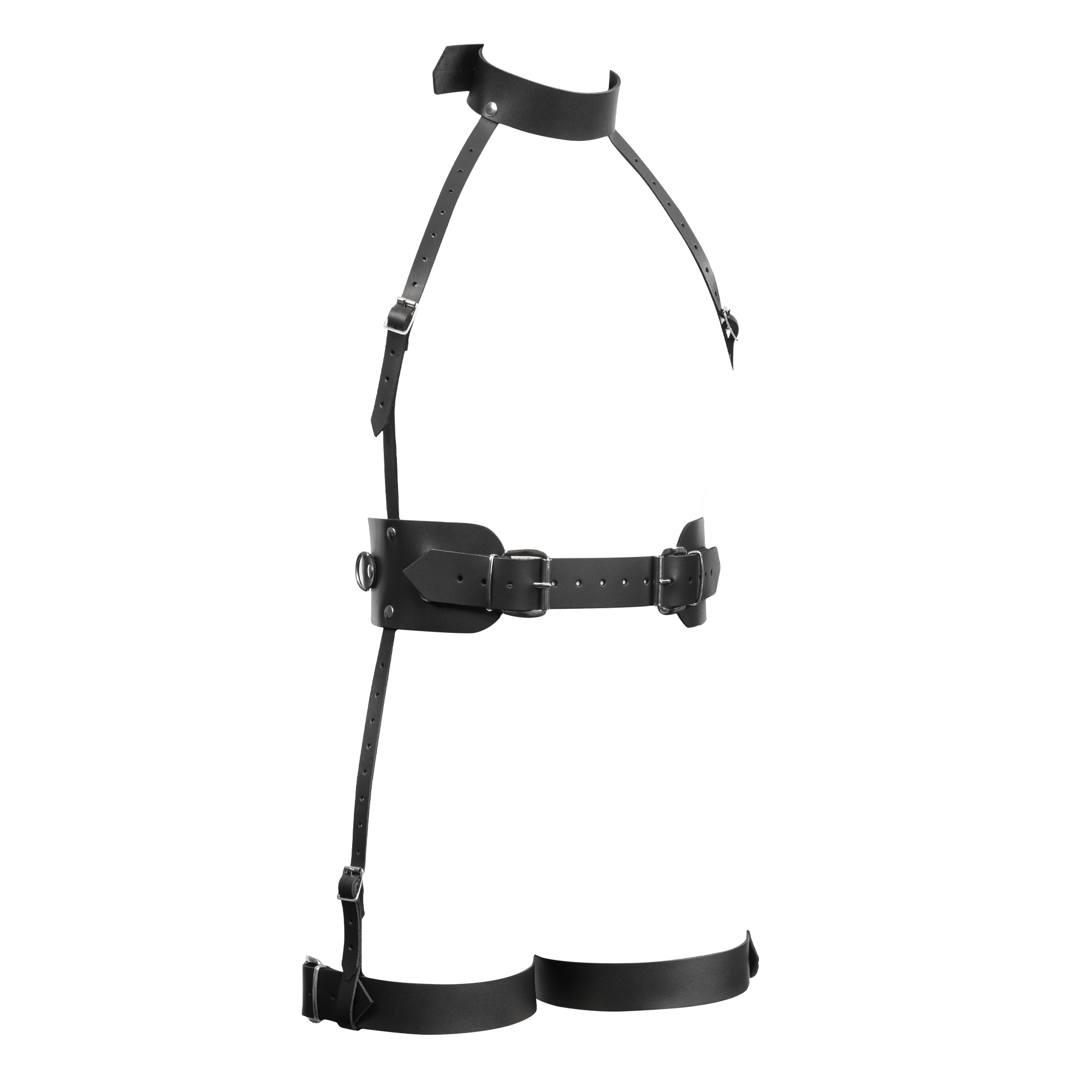 5: Rimba Bondage Play – Ganzkörper-Bondage-Harnisch aus Leder – Schwarz