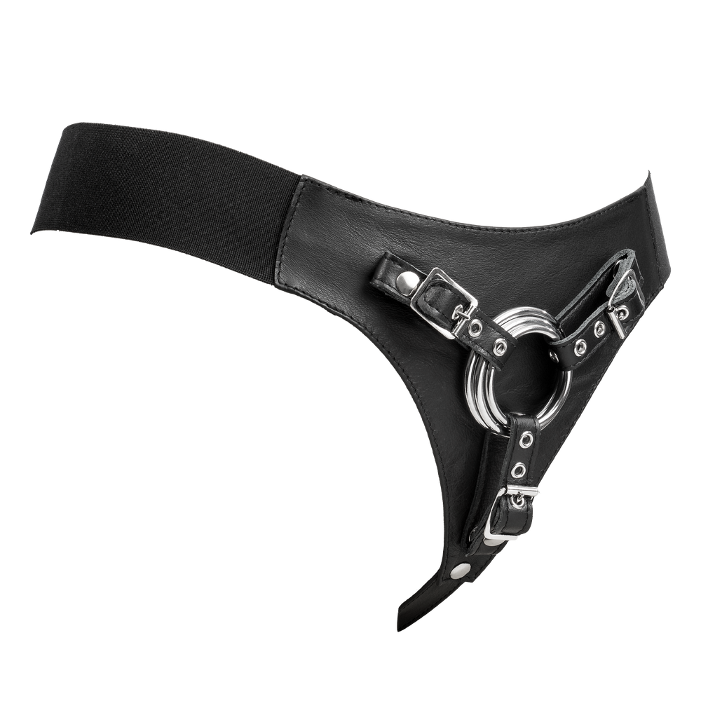 5: Rimba Bondage Play – Strap-On-Harness aus Leder – Schwarz